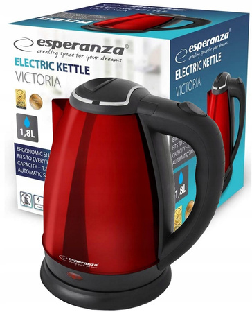 Czajnik elektryczny Victoria 1.8L Czerwony