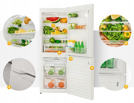 Lodówka wolnostojąca Kernau KFRC 15153.2 NF W NoFrost 152cm 5 lat gwarancji