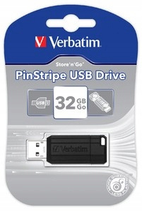 Pendrive VERBATIM PinStripe 32GB Czarny