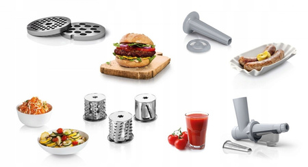 Maszynka do mielenia mięsa BOSCH MFW2517W Komora5 Szatkownica Wyciskarka