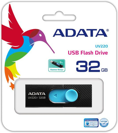 ADATA Pendrive UV220 32GB USB2.0 Czarno-niebieski