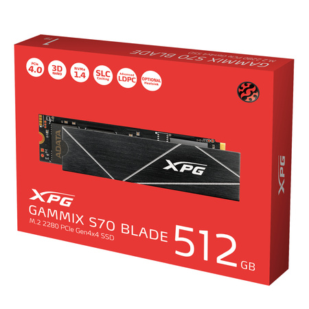 Dysk SSD XPG GAMMIX S70 BLADE 512GB PCIe 4x4 7.2/2