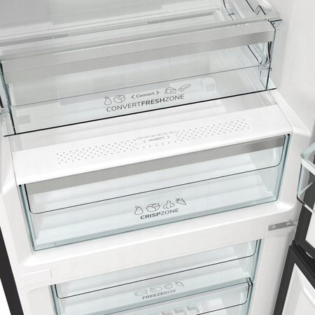 Lodówka Gorenje NRK6192ABK4 szklana