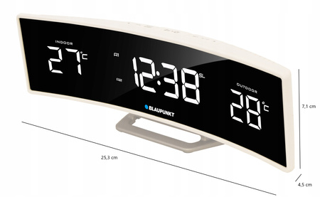 BLAUPUNKT Radiobudzik CR12WH FM Alarm Temperatura