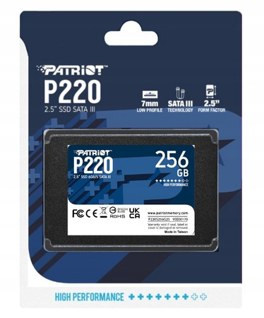 Dysk SSD 256GB P220 550/490 MB/s SATA III 2,5