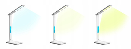 Lampka biurkowa z ładowarką indukcyjną i
