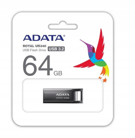 ADATA Pendrive UR340 64GB USB3.2 Gen1 Czarny
