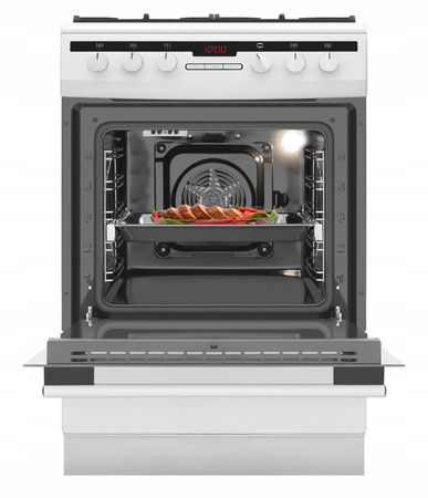 AMICA Kuchnia gazowo-elektryczna 617GEH3.33HZpTaDpA(W) PIZZA 60cm