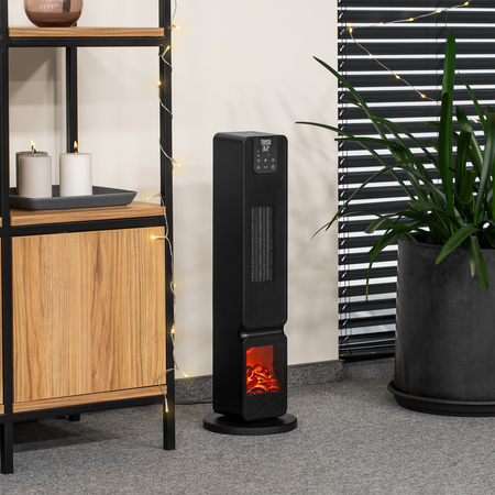 Grzejnik PTC Teesa TSA8062 imitacja kominka wentylator kolumnowy