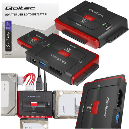 QOLTEC Adapter USB 3.0 do IDE | SATA III