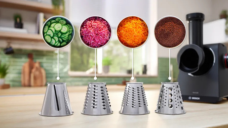 Maszynka do mielenia mięsa Bosch MFWS450B 1900W 2.5kg/min Szatkownica WyciskarkaCytrusów