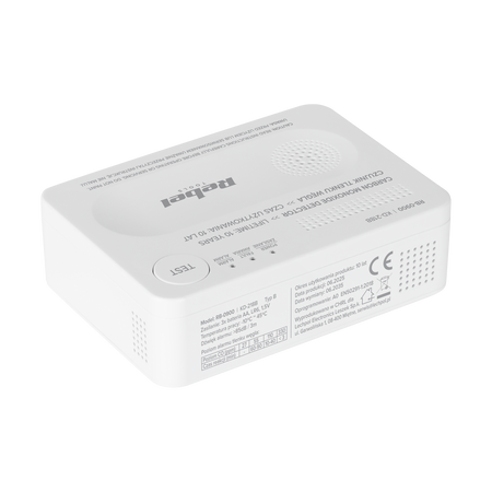 Czujnik tlenku węgla (czadu) KD-218B bezprzewodowy na baterie Rebel