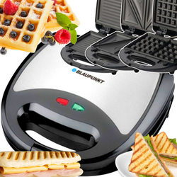 OPIEKACZ 3w1 SANDWICH TOSTER GOFROWNICA PANINI BLAUPUNKT 750W BEZ PFOA