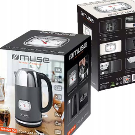 Czajnik elektryczny Muse MS-020DG srebrny/szary