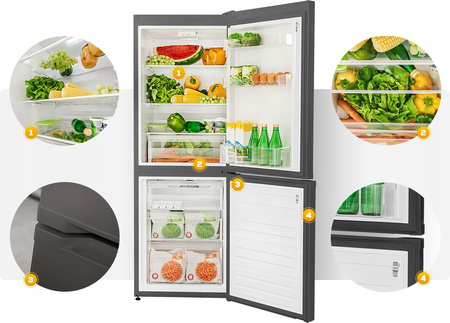 Lodówka wolnostojąca Kernau KFRC 15153.2 NF IX NoFrost 152cm