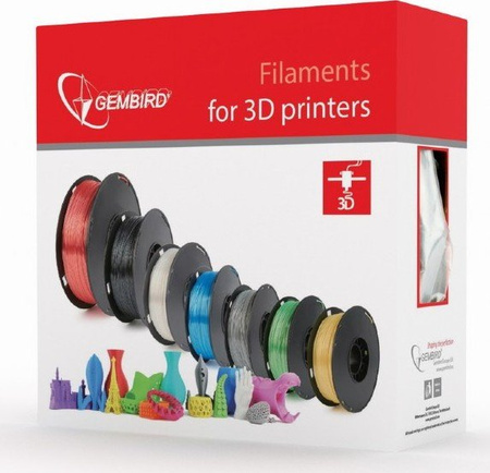 GEMBIRD Filament drukarki 3D ABS/1.75 mm/1kg/czerwony