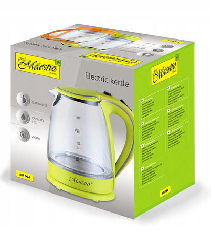 Czajnik elektryczny szklany 1,7l 2000W MR-064