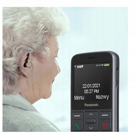 PANASONIC Telefon dla seniora KX-TU160 szary