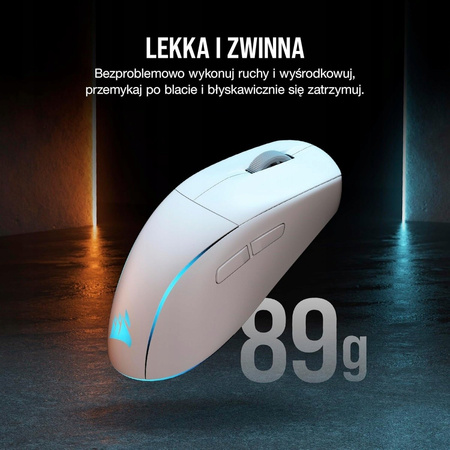 CORSAIR Myszka bezprzewodowa M75 biała RGB