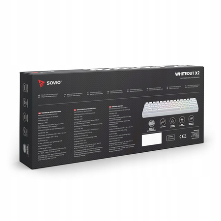 Klawiatura mechaniczna Whiteout X2, Blue Outemu,