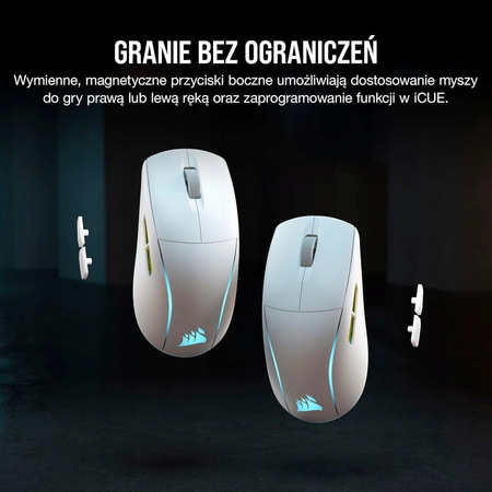 CORSAIR Myszka bezprzewodowa M75 biała RGB